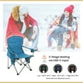 thumbnail image 4 of ARROWHEAD OUTDOOR Portable Heated Folding Camping Chair w/ 6-Can Cooler, 3 Heat Settings, Cup & Wine Glass Holder, Blue, 4 of 8