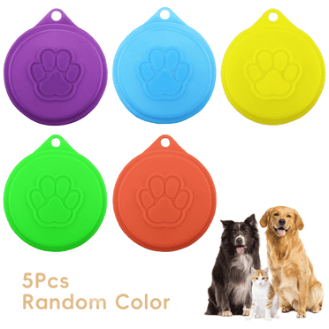 ICERUN 5PCS Can Covers,Dog Food Can Covers Lids,Airtight Plastic Pet Sdog Food Storage Container