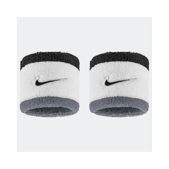 NIKE SWOOSH CLASSIC WRISTBANDS 2PK WHITE/COOL GREY