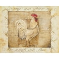 thumbnail image 2 of Poloson, Kimberly 18x15 White Modern Wood Framed Museum Art Print Titled - Rustic Farmhouse Rooster I, 2 of 4