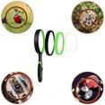 thumbnail image 2 of Qianli 5pcs Magnifying Glasses Portable Reading Magnifier for Elderly and ren - Real Glass Magnifying Glass for Reading Book Newspapers, Insect, 2 of 5