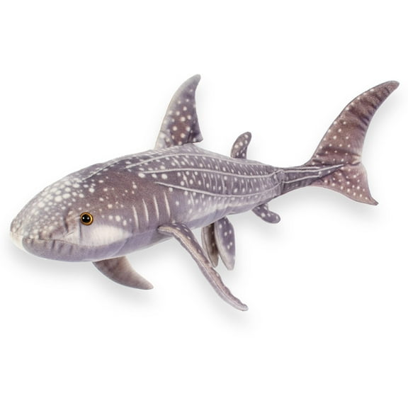 Real Planet 21" Gray Whale Shark Realistic Stuffed Animal, Marine Sea Life Plush Toy & STEM Learning Gift for Birthday Boys & Girls