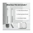 thumbnail image 2 of Toilet brush with holder Bathroom cleaning accessories Brush cleaner ( 1), 2 of 5