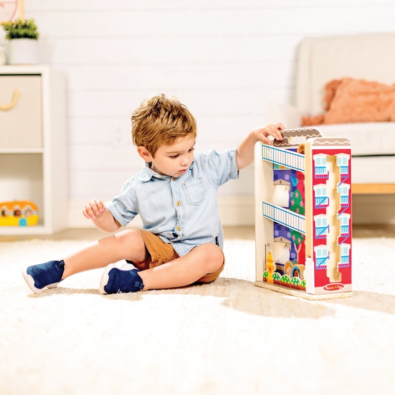 Melissa & Doug GO Tots Wooden Town House Tumble, 6 Disks photo 5