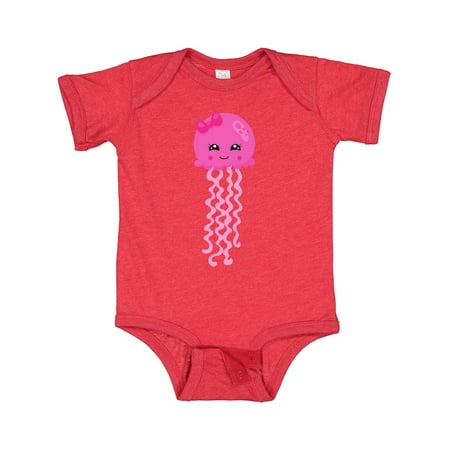 

Inktastic Cute Jellyfish Little Jellyfish Pink Jellyfish Gift Baby Girl Bodysuit