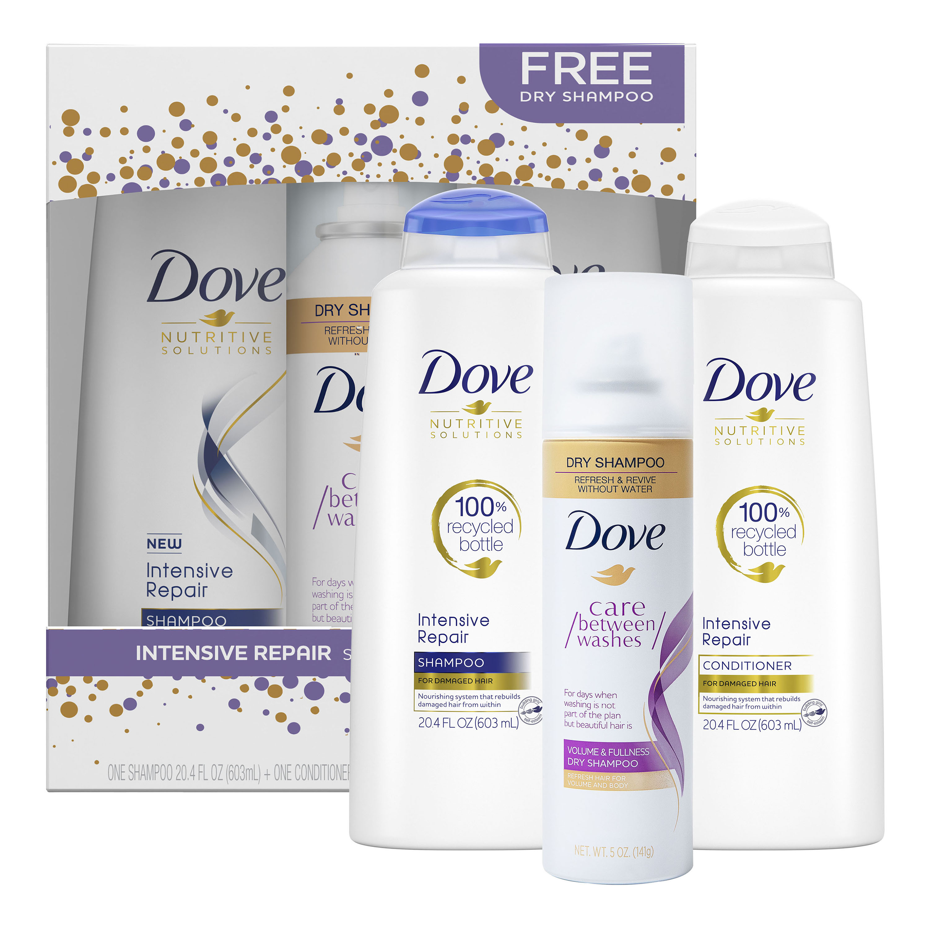 (13 Value) Dove Intensive Repair Holiday Gift Set (Shampoo