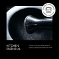 thumbnail image 3 of Cole & Mason Black Mortar & Pestle - Gifts for Cooks - Culinary Chef Gifts - Unpolished Stone Mortar & Pestle for Kitchen - Large Grinding Bowl for Herbs & Spices - 5.5", 8 lb, 3 of 8