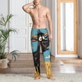 thumbnail image 6 of Lsque Whimsical Cartoon Cow Print Men's Pajama Pants, Lounge Pant - Comfortable Home Wear,Elastic Waistband, Stylish Design-XX-Large, 6 of 9