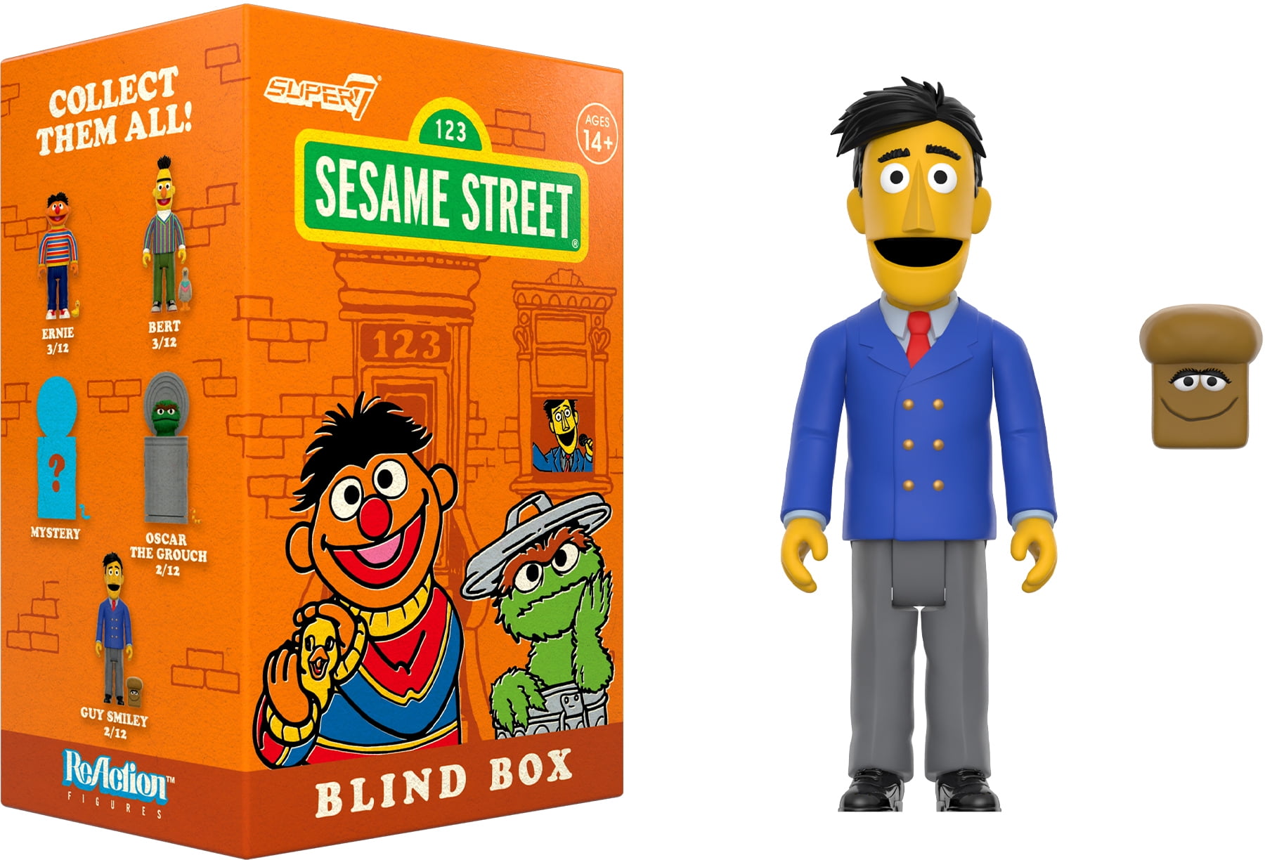 Super7 - Sesame Street - Reaction Blind Box Wv3 - 12pc Flat