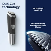 Philips Norelco Multigroom Series 5000 (MG5750/49) 18 Piece, Beard Face, Hair, Body Hair Trimmer For Men - No Blade Oil