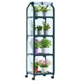 thumbnail image 1 of Ohuhu Mini Greenhouse for Indoor Outdoor, Small Plastic Plant Green House with Locking Wheels Portable Greenhouses with Durable Cover for S, 1 of 8