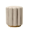 thumbnail image 6 of Better Homes & Gardens Lillian Velvet Tufted Ottoman, Beige, 6 of 7