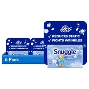 (6 pack) Snuggle Fabric Softener Dryer Sheets, Blue Sparkle, 120 Count