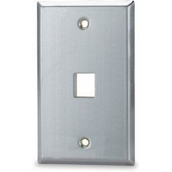 SIGNAMAX SSKF-1 1-Port Single-Gang Stainless Steel Faceplate - SSKF-1