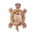 thumbnail image 5 of Soumake Women Turtle Brooch Rhinestone Anti-Slip Faux Crystal Wear-Resistant Suit Coat Collar Hat Scarf Decoration Clothes Pin Prom Party Garment Jewelry, 5 of 8