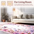 thumbnail image 2 of Flatwoven High Traffic Area Rug, Subtle Nature Inspired Aesthetic, Non Slip, Stain Resistant, Washable Area Rugs for Living Room, Bedroom(Pink, 8X10), 2 of 8