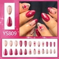thumbnail image 4 of Uñas postizas LYLYNB Valentine con punta francesa en forma de almendra x24, 4 of 7