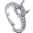 thumbnail image 2 of Pompeii White Gold 1/4ct Princess Cut Diamond Hand Engraved Engagement (G/H,I2), 2 of 4