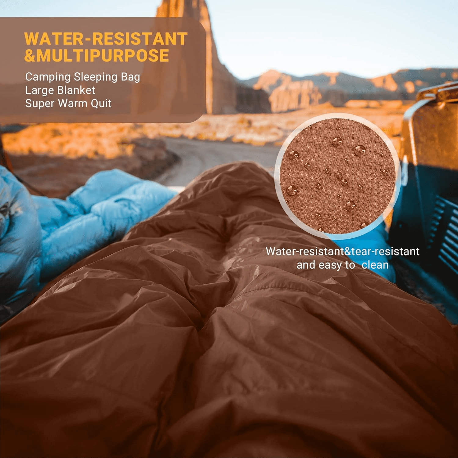 KingCamp Queen Size 2-Person Double Cotton Flannel Sleeping Bag - 8°F-44°F Cold Weather Rating, Lightweight & Compact for Backpacking, Includes Pillows for Couples & Family Camping, 8.8LBS (Coffee)