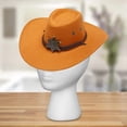 thumbnail image 6 of Cowboy Hat Cowgirl Hat Fashion Unisex Polyester Lightweight Outdoor Hat Sun Hat Yellow, 6 of 8