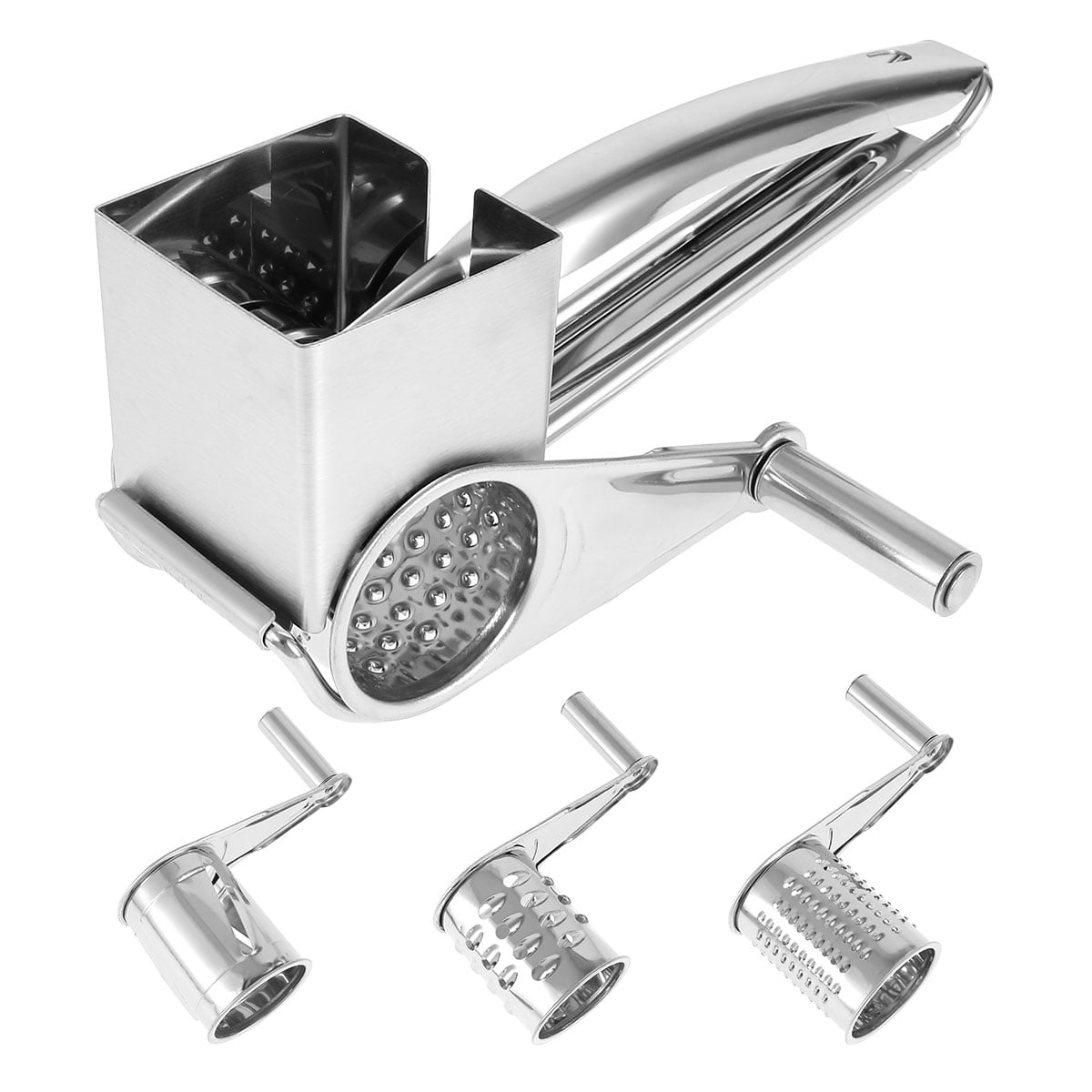 Cheers.US Rotary Cheese Grater for Kitchen, Stainless Steel Cheese Shredder  with Sharp Drum, Easy to Clean Manual Rotary Grater for Vegetables,  Parmesan, Chocolate and More 