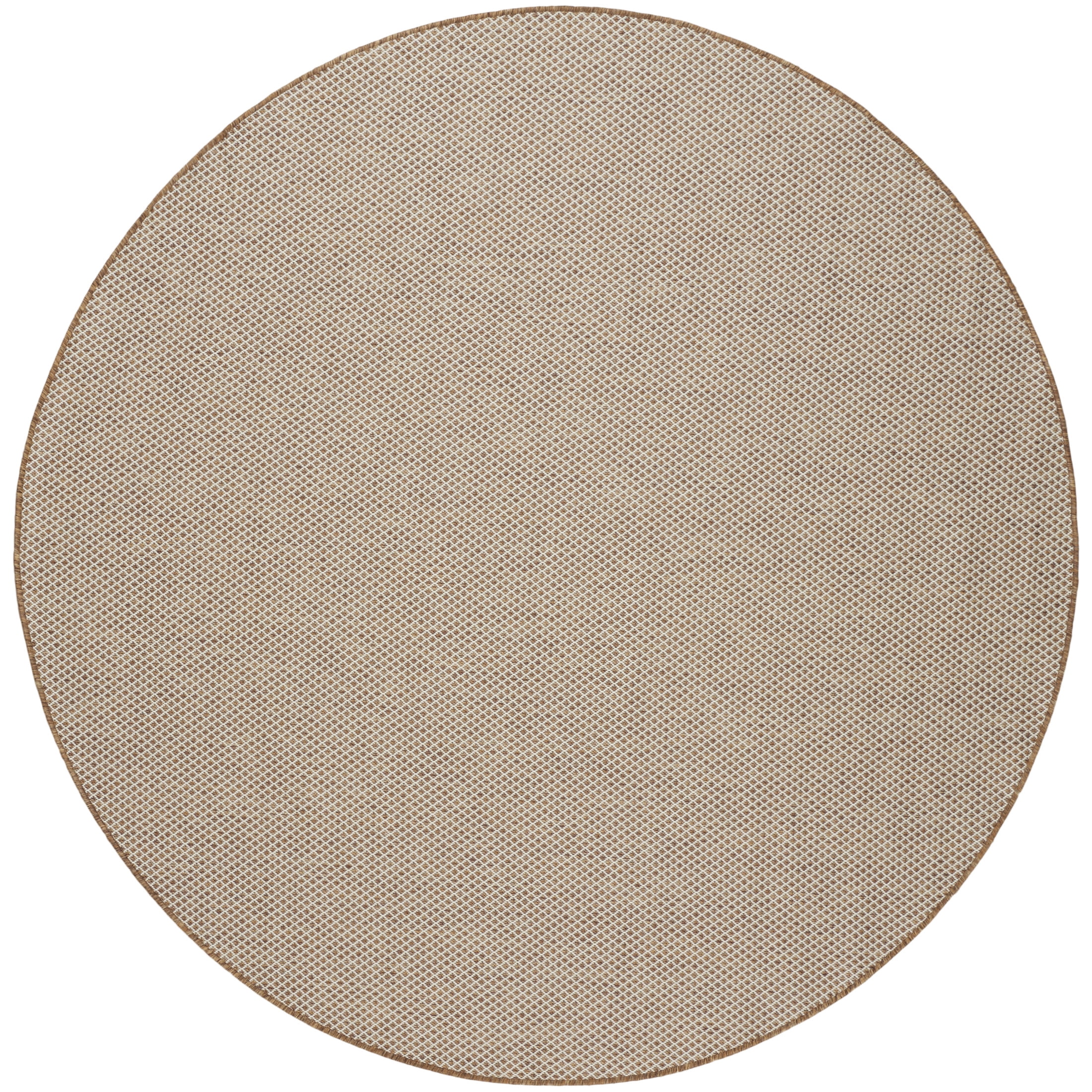 Nourison Courtyard 8' x Round Jute Ivory Modern Rug