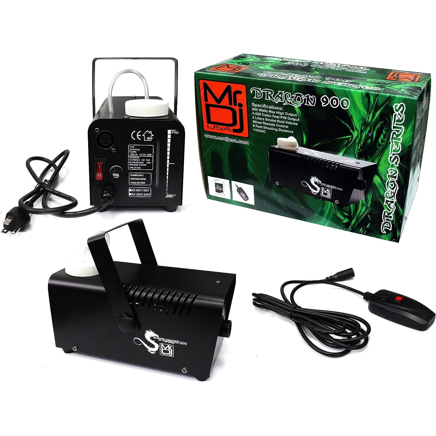 HTYSUPPLY DRAGON900 Fog Machine with Wired Control and Scented Fog Juice