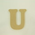 thumbnail image 1 of Package of 1, 12 Inch X 1/2" Thickness MDF Letter U in The Goudy Heavy Font, Thick, Upper Case for Art & Craft Project, Made in USA, 1 of 4