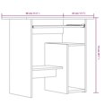 thumbnail image 4 of vidaXL Desk Brown Oak 80x45x74 cm Engineered Wood, 4 of 4