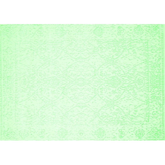 Ahgly Company Indoor Rectangle Solid Green Modern Area Rugs, 6' x 9'