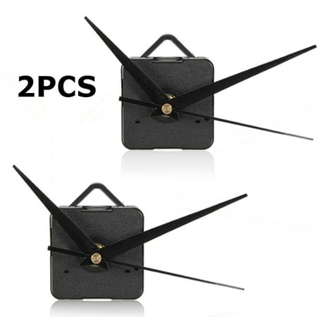 Vendor Mechanism - 2pcs Silent DIY Quartz Clock Spindle Movement Mechanism Repair Parts Kit Wall Clock Black Hand Simple DIY US