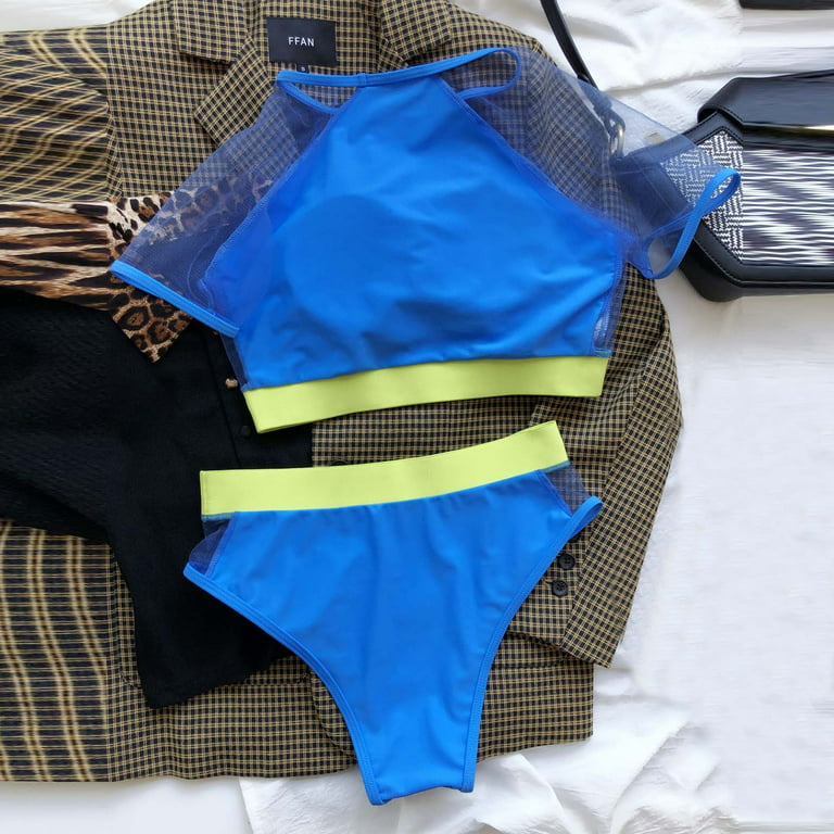 JDEFEG Bathing Suits Two Piece Shorts Womens Summer Solid Bikini