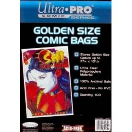 Ultra Pro Golden Age Pack Of 100 Comic Book Bags Multi Colored Ultra Pro Golden Age Pack Of 100 Comic Book Bags Multi Colored