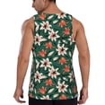thumbnail image 3 of Fotbe Lilies Flowers Pattern Men's Quick Dry Workout Tank Top Gym Muscle Tee Fitness Bodybuilding Sleeveless T Shirt Breathable Workout Shirt-4X-Large, 3 of 9