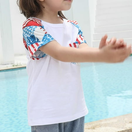 

women Christmas pajamas for family matching outfits son daughter sets soft White Summer Family Matching Clothes Short Sleeve Shirts Independence Day Boy Casual Top