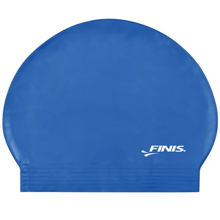 FINIS Latex Adult Swim Cap In Blue, One Size (Best Type Of Swim Cap)