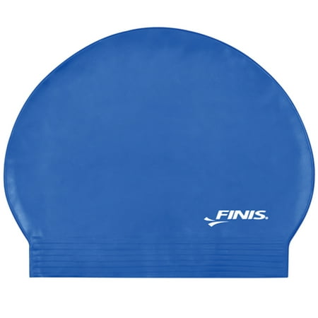 - FINIS Latex Adult Swim Cap In Blue, One Size