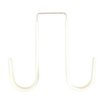 4.9 Inches Double Side Wreath Hanger Over The Door,Double Over The Door Wreath Hanger,Large Wreath Metal Hook for Christmas Wreath Front Door Hanger,Holds 2 Wreaths with This 2 Sided Hanger (White)