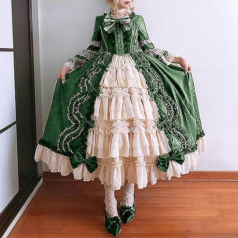 green emerald velvet dress Green Fairy Medieval Cottagecore Princess Dress Royalcore Aesthetic main image 1