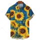thumbnail image 3 of Camisas hawaianas para hombre, camisas con estampado de girasol en 3D para hombre, blusas de manga corta a la moda de talla grande, ropa para hombre, 3 of 5