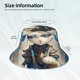 thumbnail image 3 of Balery Exotic Blue Cat Sombreros para el sol para hombre y mujer, sombrero de pescador con UPF 50+, 3 of 6