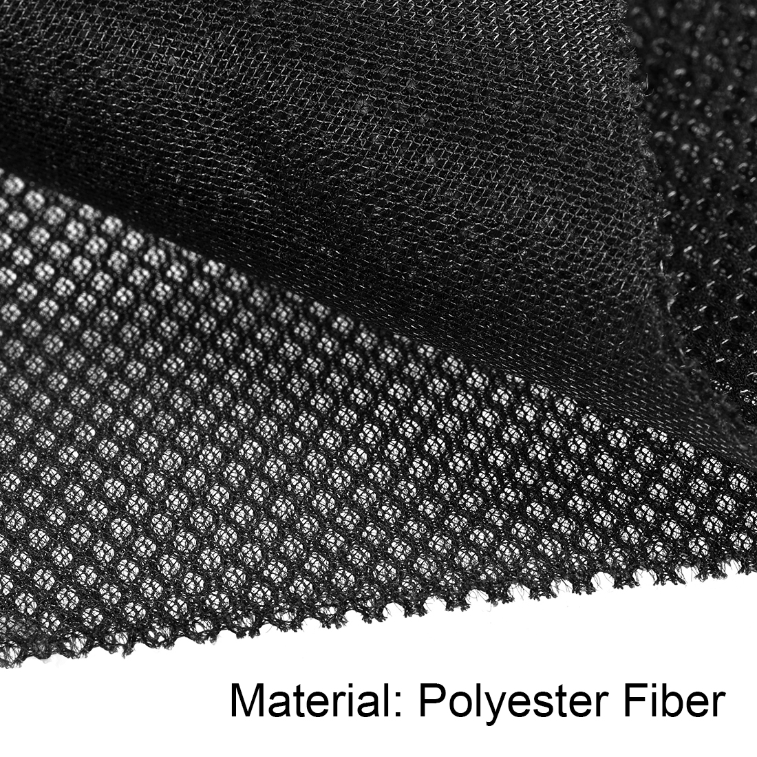 Uxcell Speaker Grill Cloth Polyester Fiber Stereo Mesh Fabric Black 0.5x1.45m