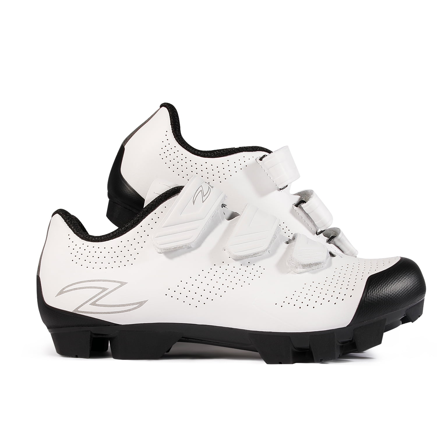 Zol White MTB Indoor Cycling Shoes Cleats 