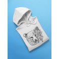 thumbnail image 3 of Bear With Floral Headdress Hoodie Women -Image by Shutterstock, Female x-Large, 3 of 4