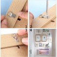 thumbnail image 4 of 100-piece D Rings Hook Picture Hanging Kit - Silver, 4 of 5