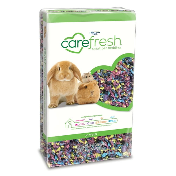 CareFRESH Natural Soft Paper Fiber, Small Pet Bedding, Confetti, 23L