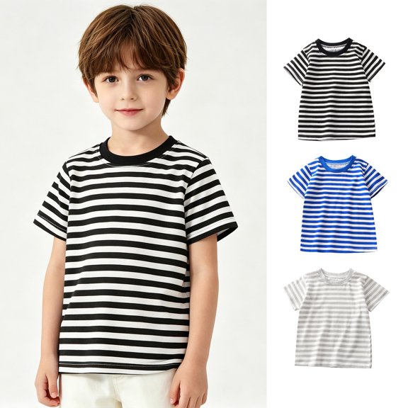 Bigetiay 3 Packs T Shirts for Boys Girls Casual Short Sleeve Shirts Boys Toddler Baseball Shirt 18-24 Months Tshirt Boys