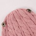 thumbnail image 4 of Gorro de lana para niños pequeños, color puro, giro de invierno, gorros de punto con doble pompón, 0-3 años TUNC Sencillez, 4 of 5