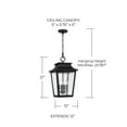 thumbnail image 3 of Capital Lighting 953344BK Chandler 4 Light 12" Wide Outdoor Pendant - Black, 3 of 7