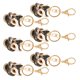 thumbnail image 4 of Llaveros de danza del león, 6 uds., bonitos, divertidos, exquisitos, de Metal, con diamantes de imitación, llavero de León de baile chino para bolso de mano, 4 of 8